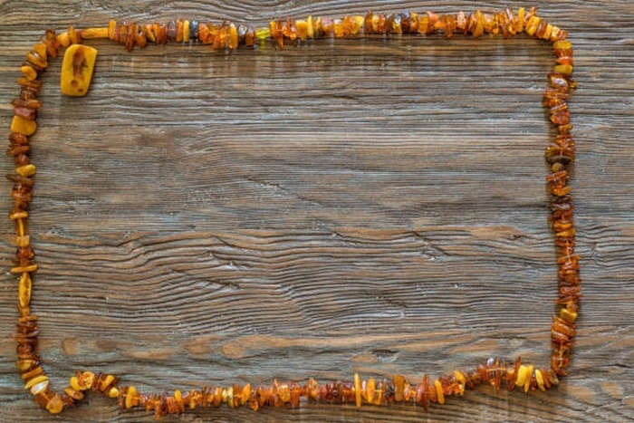 Baltic amber teething necklace succinic acid for teething relief